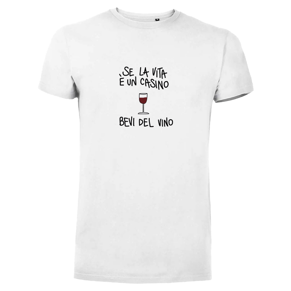 T-SHIRT OVER SE LA VITA E' UN CASINO