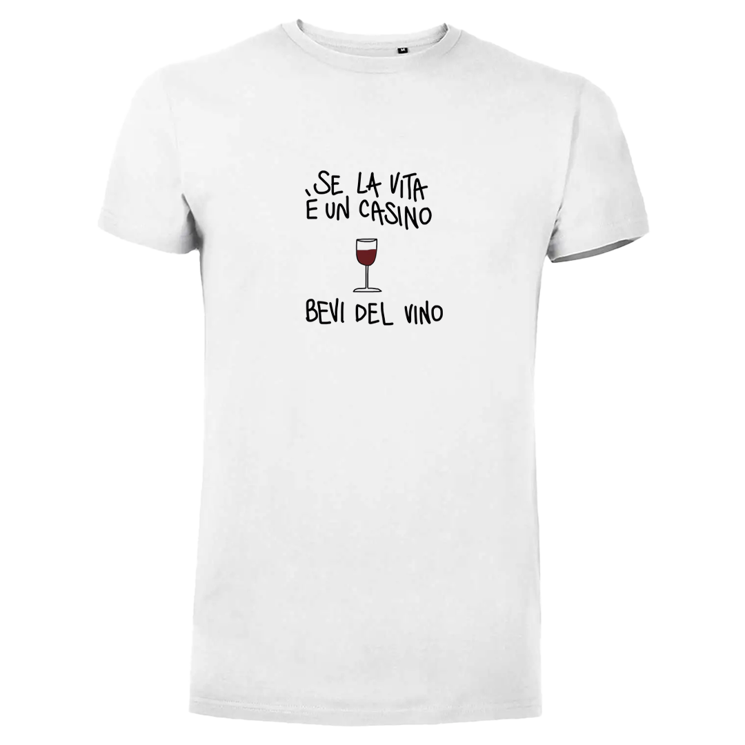 T-SHIRT OVER SE LA VITA E' UN CASINO